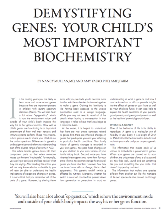Demystifying Genes: Your Child’s Most Important Biochemistry